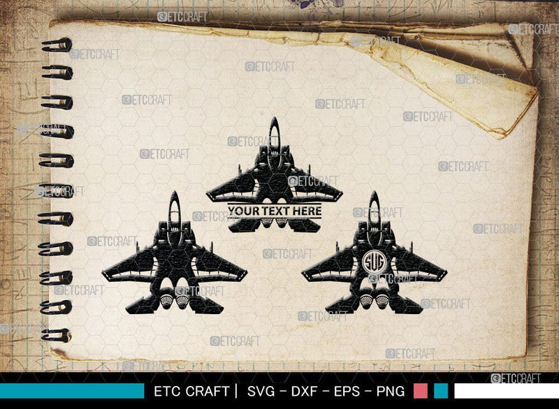 Fighter Aircraft Monogram, Fighter Aircraft Silhouette, Jet Biman Svg ...