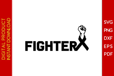 Fighter Breast Cancer Awareness SVG PNG PDF Cut File SVG Creativedesigntee 