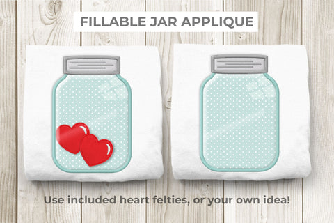Fillable Canning Jar Applique Embroidery Embroidery/Applique DESIGNS Risa Rocks It 