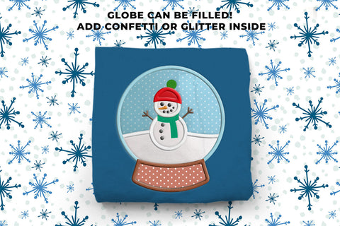 Fillable Snowman Snow Globe Applique Embroidery Embroidery/Applique DESIGNS Risa Rocks It 