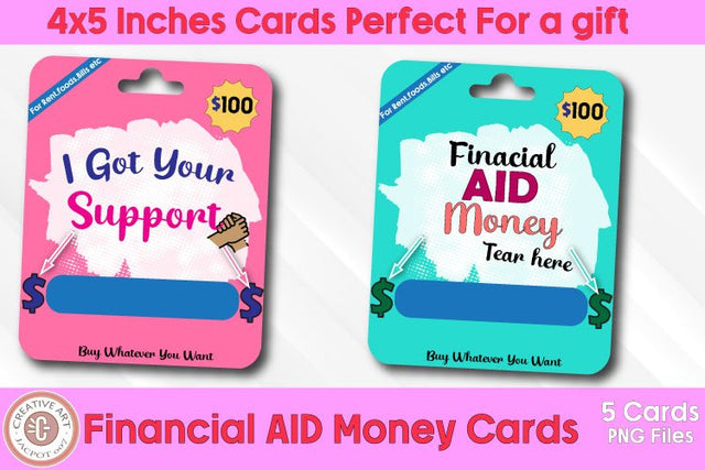 Financial AID Money Card Design - 5 Unique Financial AID Gif Sublimation jacpot007 