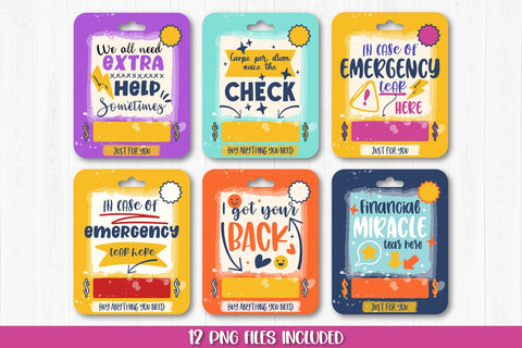 Financial Help Money Card PNG Designs | Emergency Money Gift SVG TatiStudio 