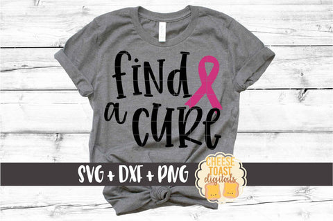Find A Cure - Breast Cancer Awareness SVG PNG DXF Cut Files SVG Cheese Toast Digitals 
