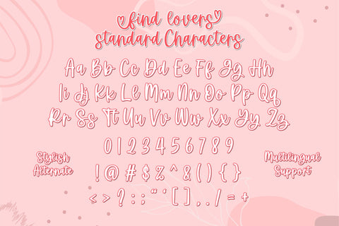 Find Lovers - Beautiful and Lovely Font ahweproject 