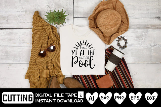 Find Me at the Pool SVG CraftlabSvg29 