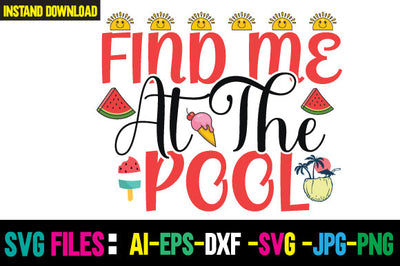 Find Me At The Pool SVG Cut File SVG Newmockups 