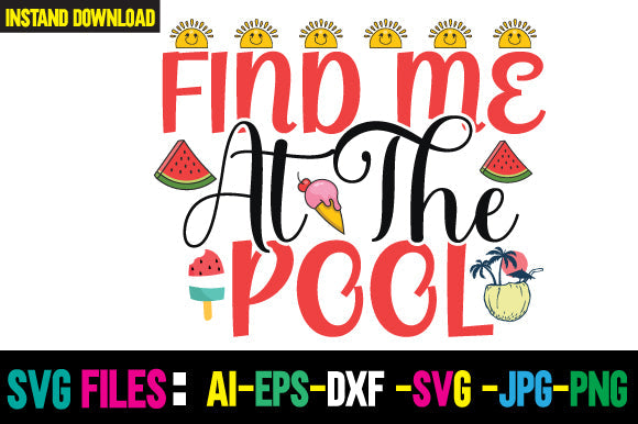 Find Me At The Pool SVG Cut File SVG Newmockups 