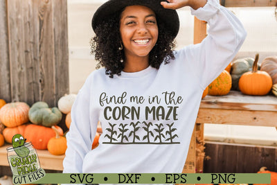 Find Me in the Corn Maze Fall SVG File SVG Crunchy Pickle 