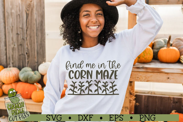 Find Me in the Corn Maze Fall SVG File SVG Crunchy Pickle 