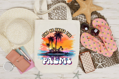 Find Me Under the Palms PNG Sublimation Design Sublimation CraftLabSVG 