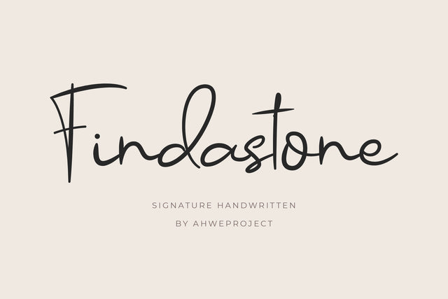 Findastone - Delicate and Fine Script Font ahweproject 