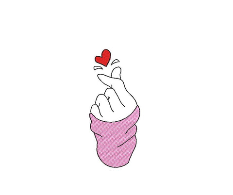 Finger snap with Heart Machine Embroidery Design Embroidery/Applique DESIGNS Canada Embroidery 