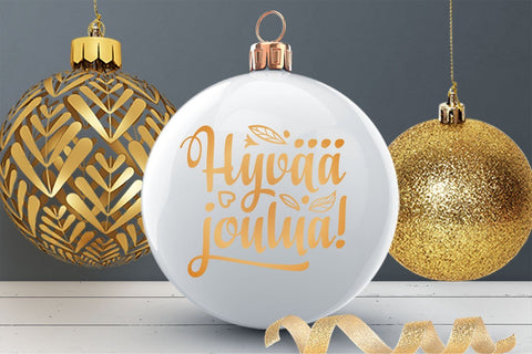 Finnish Christmas in different languages Hyvaa joulua Modern calligraphy SVG Zoya Miller 