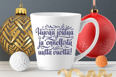 Finnish Christmas svg Finland. Finnish Lettering vector typography Hyvaa joulua SVG Zoya Miller 