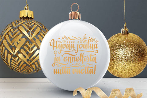 Finnish Christmas svg Finland. Finnish Lettering vector typography Hyvaa joulua SVG Zoya Miller 