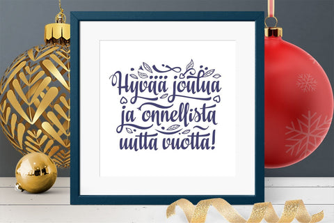 Finnish Christmas svg Finland. Finnish Lettering vector typography Hyvaa joulua SVG Zoya Miller 