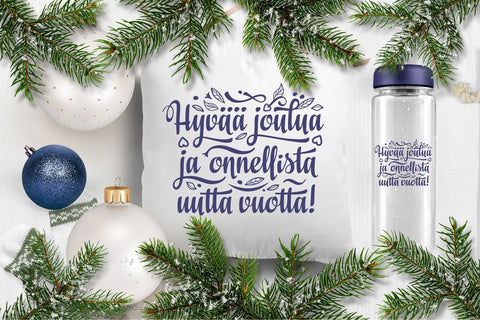 Finnish Christmas svg Finland. Finnish Lettering vector typography Hyvaa joulua SVG Zoya Miller 