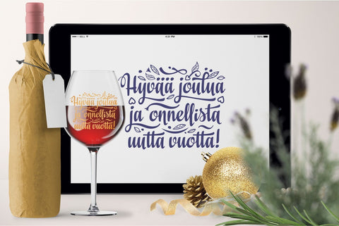 Finnish Christmas svg Finland. Finnish Lettering vector typography Hyvaa joulua SVG Zoya Miller 