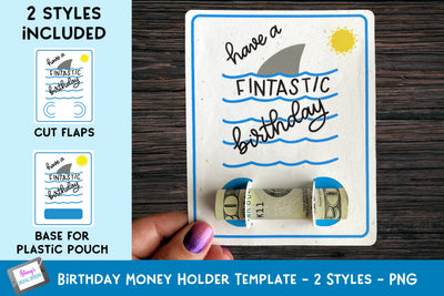 Fintastic Birthday Money Holder | Shark Money Card | Pun SVG Stacy's Digital Designs 