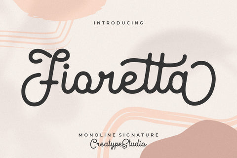 Fioretta Monoline Signature Font Creatype Studio 