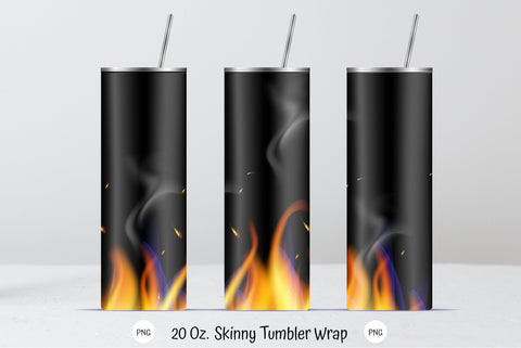 Fire 20 Oz Skinny Tumbler Sublimation. Straight Tumbler Wrap Sublimation Kseniia designer 