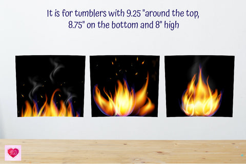 Fire 20 Oz Skinny Tumbler Sublimation. Straight Tumbler Wrap Sublimation Kseniia designer 