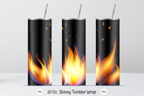 Fire 20 Oz Skinny Tumbler Sublimation. Straight Tumbler Wrap Sublimation Kseniia designer 