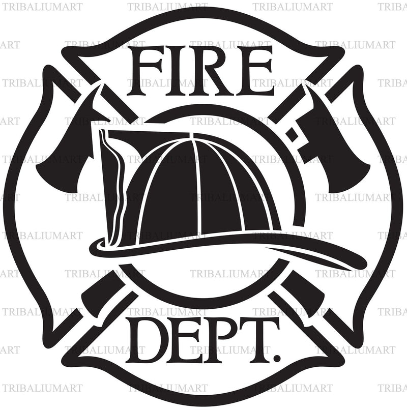 Fire Department or Firefighters Maltese Cross Symbol. Cut files for ...