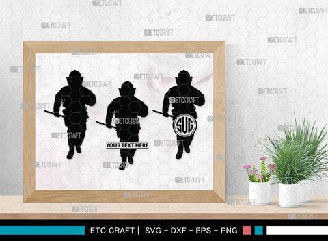 Fire Fighter Monogram, Fire Fighter Silhouette, Fire Fighter SVG, Fire Svg, Fighter Svg, SB00360 SVG ETC Craft 