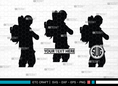 Fire Fighter Monogram, Fire Fighter Silhouette, Fire Fighter SVG, Fire Svg, Fighter Svg, SB00360 SVG ETC Craft 