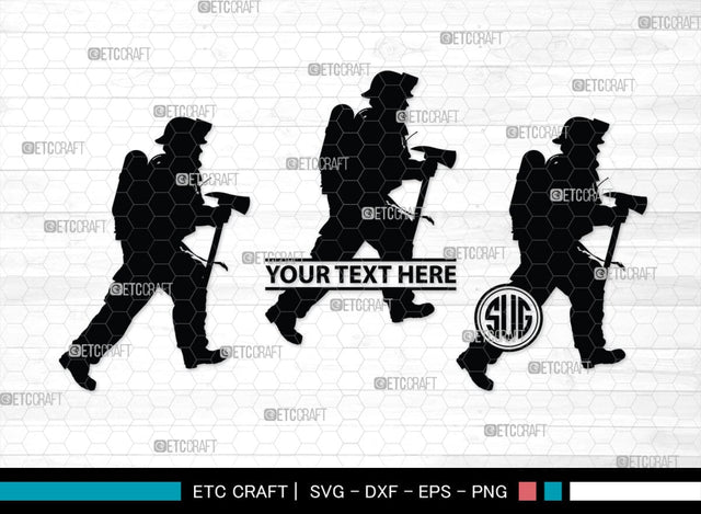 Fire Fighter Monogram, Fire Fighter Silhouette, Fire Fighter SVG, Fire Svg, Fighter Svg, SB00360 SVG ETC Craft 