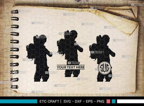 Fire Fighter Monogram, Fire Fighter Silhouette, Fire Fighter SVG, Fire Svg, Fighter Svg, SB00360 SVG ETC Craft 