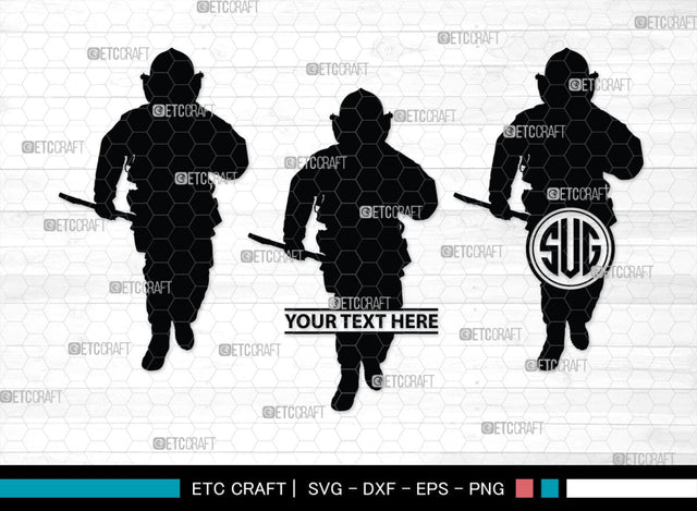 Fire Fighter Monogram, Fire Fighter Silhouette, Fire Fighter SVG, Fire Svg, Fighter Svg, SB00360 SVG ETC Craft 