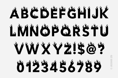 Fire Font Font Jozoor 