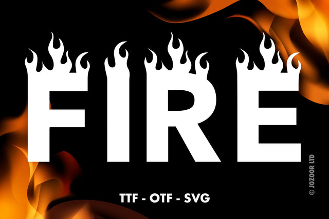 Fire Font Font Jozoor 