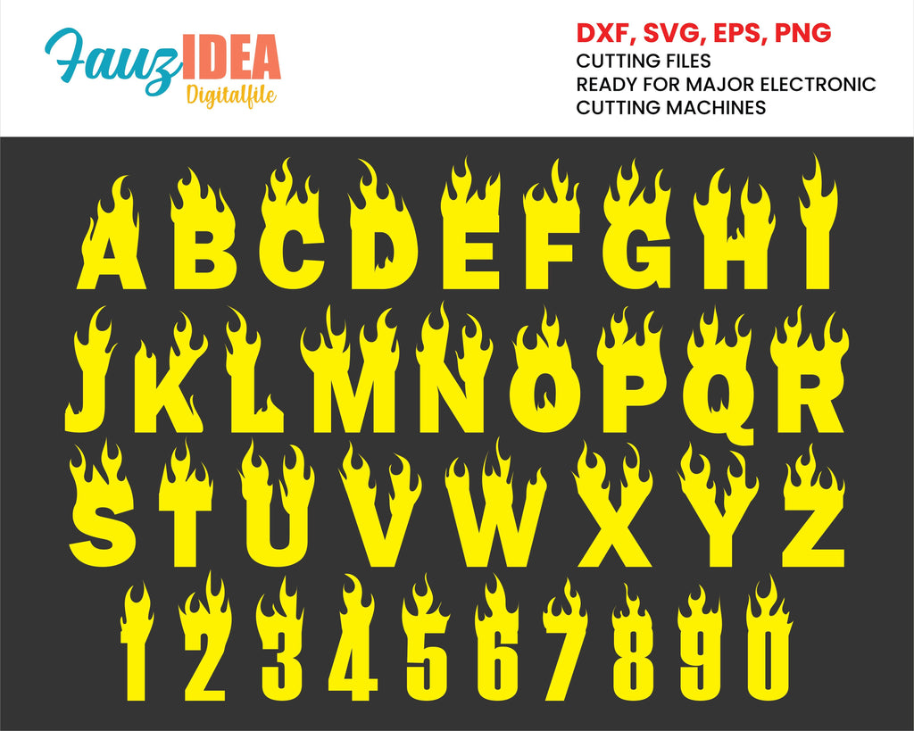 Fire Lettering Easy Fire Alphabet Fonts