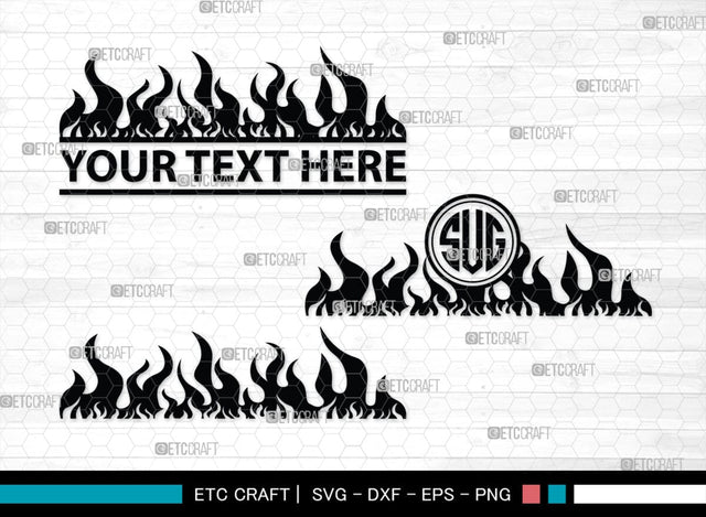 Fire Monogram, Fire Silhouette, Fire SVG, Flames Svg, Fire Flame Svg, Camp Fire Svg, SB00359 SVG ETC Craft 