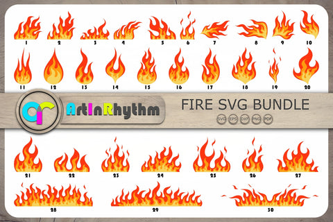 Fire Svg, Fire Svg Bundle, Flames Svg, Fire Cliparts SVG Artinrhythm shop 