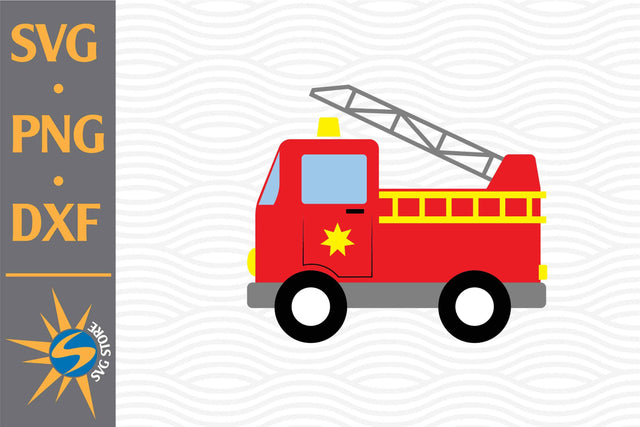 Fire Truck Birthday SVG, PNG, DXF Digital Files Include SVG SVGStoreShop 