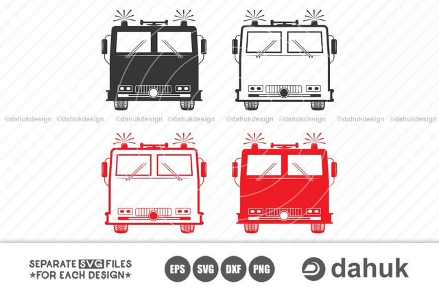Fire truck svg File, Fire service svg, truck svg, Fire svg, svg, svg, png, dxf & eps designs SVG dahukdesign 