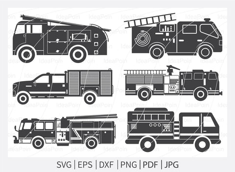 Fire Truck Svg, Fire Truck svg Bundle, Fire Engine svg, Fire Truck Clipart, Fire Truck Silhouette, Firetruck svg, Fire Truck Vector, fire SVG Dinvect 