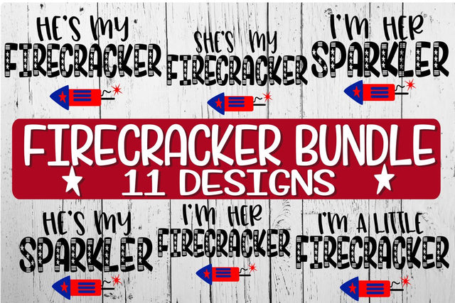 Firecracker Bundle - 11 Designs - SVG DXF PNG EPS SVG On the Beach Boutique