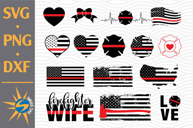 Firefighter American Flag SVG, PNG, DXF Digital Files Include SVG SVGStoreShop 