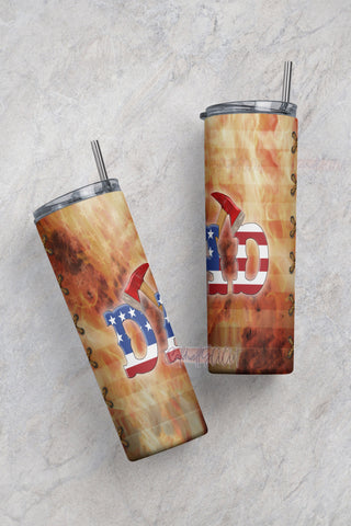 Firefighter Dad 20oz Skinny Tumbler Sublimation, Fireman Tumbler Wrap, Father's Day, Fire Rescue PNG Tapered and Straight Files Sublimation CaldwellArt 