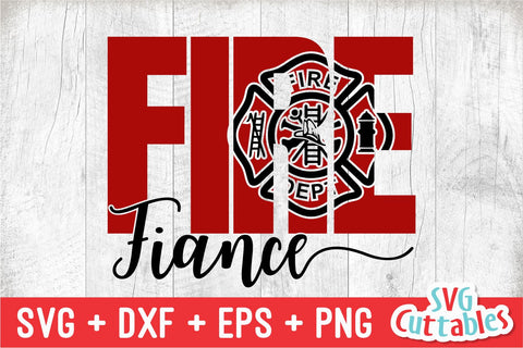 Firefighter Fiance svg - Fire fighter - svg - dxf - eps - png - Occupation - Silhouette - Cricut File - Digital Cut File SVG Svg Cuttables 