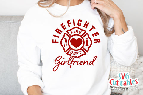 Firefighter Girlfriend svg - Fire fighter - svg - dxf - eps - png - Occupation - Silhouette - Cricut File - Digital Cut File SVG Svg Cuttables 