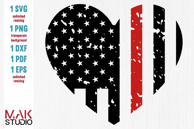Firefighter heart svg, Firefighter heart svg file, Firefighter heart cut file, Distressed firefighter flag svg, Fire department svg, Firefighter flag svg SVG MAKStudion 