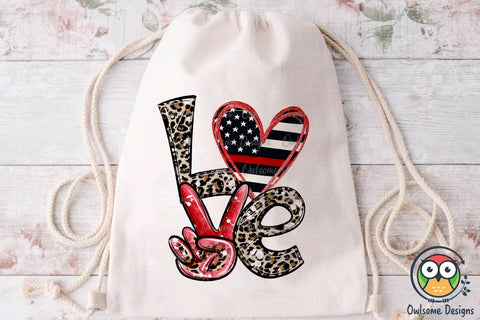 FireFighter LOVE PNG Sublimation Sublimation Owlsome.Designs 