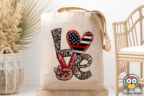 FireFighter LOVE PNG Sublimation Sublimation Owlsome.Designs 