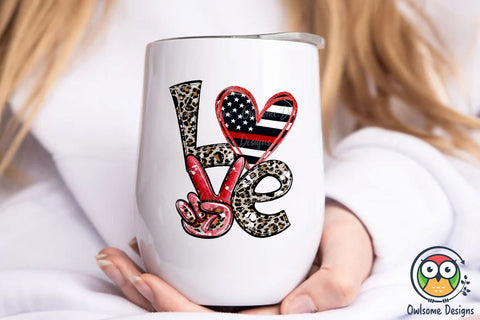 FireFighter LOVE PNG Sublimation Sublimation Owlsome.Designs 